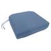 Darby Home Co Encinitas Double-Piped Indoor/Outdoor Sunbrella Contour Chair Cushion w/ Ties & Zipper in Blue | 3.5 H x 23 W in | Wayfair