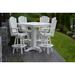 Red Barrel Studio® Nettie Square 5 Piece Bar Height Outdoor Dining Set Plastic in White | 42 H x 44 W x 44 D in | Wayfair