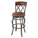 Red Barrel Studio® Hughey Swivel Bar & Counter Stool Upholstered/Metal in Brown | 47.5 H x 16.5 W x 16.5 D in | Wayfair