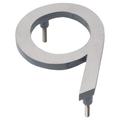 Montague Metal Products Inc. 4 in. Flat Floating Mount House Number Metal in Gray | 4 H x 2.88 W x 0.31 D in | Wayfair MHN-04-F-GY2-9