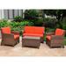 Winston Porter Taro 4 Piece Sofa Seating Group Metal in Orange | Outdoor Furniture | Wayfair 5072F775F73D454E8F4B6CBC34BFABA0