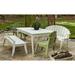 Latitude Run® Boganville Wood Dining Table Wood in White | 29.5 H x 68.5 W x 43 D in | Outdoor Dining | Wayfair DAAE586223A94EC6AEF053AB5BF16671