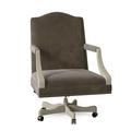 Fairfield Chair Troy Swivel Task Chair Wood/Upholstered in Gray/Brown | 37.5 H x 27.5 W x 29.5 D in | Wayfair 1014-35_ 9953 17_ Espresso
