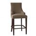 Fairfield Chair Ashton 31" Bar Stool Wood/Upholstered in Black | 47.5 H x 23 W x 25 D in | Wayfair 8379-06_ 9953 35_ Espresso