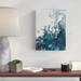 Wrought Studio™ 'Indigo Tempest I' Watercolor Painting Print on Wrapped Canvas in Black/Blue/Green | 19 H x 14 W x 2 D in | Wayfair