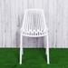 Williston Forge Arnette Slat Back Stacking Side Chair Plastic/Acrylic in White | 31.3 H x 21.7 W x 18.5 D in | Wayfair