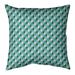 Latitude Run® Avicia Retro Diamonds Square Pillow Cover & Insert Polyester/Polyfill in Green/Blue | 18 H x 3 D in | Wayfair