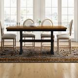 Three Posts™ Courtdale Counter Height Solid Wood Extendable Butterfly Leaf Dining Table Wood in Brown | 36 H in | Wayfair