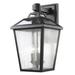 Saxon 3-Light Outdoor Wall Lantern Aluminum/Glass/Metal in Black Laurel Foundry Modern Farmhouse® | 20.13 H x 11 W x 13.13 D in | Wayfair