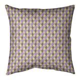 Latitude Run® Avicia Retro Diamonds Square Pillow Cover & Insert Polyester in White/Indigo/Brown | 18 H x 18 W x 1.5 D in | Wayfair