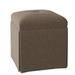 Fairfield Chair Linden 19" Wide Square Storage Ottoman Polyester/Other Performance Fabrics in Brown | 21 H x 19 W x 19 D in | Wayfair
