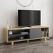 Latitude Run® Jayvis TV Stand for TVs up to 70" Wood in Black | 19.1 H in | Wayfair EE1F659A807447879AAB057A7F40377D