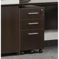 Safco Products Company Medina Series 3-Drawer Mobile Vertical Filing Cabinet Wood in Brown | 26.75 H x 15.5 W x 18 D in | Wayfair MNBBFLDC