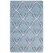 Blue/White 39 x 0.25 in Area Rug - Ebern Designs Rodgers Geometric Handmade Flatweave Wool Light Blue/Ivory Area Rug Wool | 39 W x 0.25 D in | Wayfair