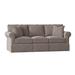 Darby Home Co Thames 88" Rolled Arm Slipcovered Sofa w/ Reversible Cushions Polyester/Other Performance Fabrics in Brown | Wayfair