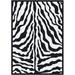 Gray 32 x 0.38 in Area Rug - World Menagerie Braunstein Animal Print Tufted Black/White Area Rug Metal | 32 W x 0.38 D in | Wayfair
