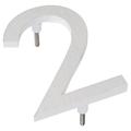 Montague Metal Products Inc. 24 in. Flat Floating Mount House Number Metal in Gray/White | 24 H x 20.25 W x 0.375 D in | Wayfair MHN-24-F-WE2-2