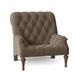 Armchair - Fairfield Chair Sinclair 33" Wide Tufted Slipcovered Armchair Polyester/Other Performance Fabrics in Black/Brown | Wayfair