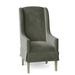 Fairfield Chair Reed Wingback Arm Chair Wood/Upholstered in Green/Brown | 44 H x 24.5 W x 29 D in | Wayfair 6086-04_ 9953 22_ Walnut