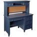 Longshore Tides Matthes 54" H x 54" W x 12" D Desk Hutch Manufactured Wood in Blue | 54 H x 54 W x 12 D in | Wayfair
