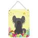 The Holiday Aisle® Easter Eggs Pug Hanging Prints Wall Décor Metal in Gray/Yellow | 12 H x 16 W x 0.03 D in | Wayfair