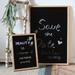 Gracie Oaks Magnetic Chalkboard w/ Sold Wood Frame Wood in Black | 20.5 H x 14.6 W x 1.2 D in | Wayfair 1ABBF8A98A5546FC8FA93FBF4691006D