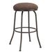 Red Barrel Studio® Huebner Swivel Bar & Counter Stool Upholstered/Metal in Black/Brown | 30 H x 16.5 W x 16.5 D in | Wayfair