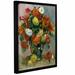 Vault W Artwork 'Vase Of Flowers, 1884' by Pierre-Auguste Renoir Framed Painting Print Canvas in Green/Orange | 10 H x 8 W x 2 D in | Wayfair