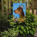 Winston Porter Dog & Sunflowers 2-Sided Garden Flag, Polyester in Blue/Brown | 15 H x 11 W in | Wayfair A02E3C87474041E59F53055B5F491600
