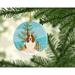 The Holiday Aisle® Gascon Saintongeois Holiday Shaped Ornament Ceramic/Porcelain in Blue | 3 H x 3 W x 0.25 D in | Wayfair