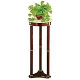 Canora Grey Noack Round Pedestal Plant Stand Marble/Granite/Wood in White | 28 H x 11.75 D in | Wayfair 577E4D28562641979BE2CCB46259B7C7