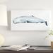 East Urban Home 'Whale Portrait II' Acrylic Painting Print on Wrapped Canvas in Blue | 10 H x 19 W x 2 D in | Wayfair