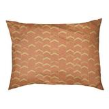 Tucker Murphy Pet™ Chelan Lined Chevrons Indoor Dog Pillow Polyester in Orange/Brown | 7 H x 39.5 W x 25.9 D in | Wayfair