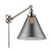 Beachcrest Home™ Moser 1 - Light Dimmable Plug-in Swing Arm Lamp Glass/Metal in Gray/Yellow | 16 H x 12 W x 16 D in | Wayfair