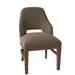 Fairfield Chair Darien Wingback Side Chair Wood/Upholstered in Yellow | 34 H x 21 W x 24.5 D in | Wayfair 5026-05_ 3162 08_ Hazelnut