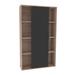 Hokku Designs Cordale 60.8" H x 35.4" W Cube Bookcase Wood/Metal in Gray/Brown | 60.8 H x 35.4 W x 11.5 D in | Wayfair