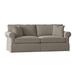 Darby Home Co Thames 88" Rolled Arm Slipcovered Sofa w/ Reversible Cushions Polyester/Other Performance Fabrics in Gray | Wayfair