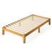 Wrought Studio™ Jowita Moiz Wood Platform Bed Frame/Wood Slat Support/No Box Spring Needed/Easy Assembly in Brown | 14 H x 38 W x 74.5 D in | Wayfair