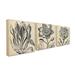 Gracie Oaks 'Graphic Black & Tan Botanical Drawing Trio' by Vision Studio 3 Piece Graphic Art Set Wood in Brown | 12 H x 12 W x 0.5 D in | Wayfair