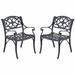 Saoirse Patio Dining Armchair, Stainless Steel in Brown Laurel Foundry Modern Farmhouse® | 32.68 H x 21.63 W x 21.65 D in | Wayfair