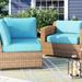 Sol 72 Outdoor™ Waterbury Outdoor Cushion Cover Acrylic in Green/Blue | 6 H in | Wayfair 3C86D9C546024C51A6EFACF17C651B47