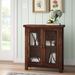 Gracie Oaks Zoeie 2 - Door Accent Cabinet Wood in Brown/Green, Size 33.0 H x 29.0 W x 11.5 D in | Wayfair 1A82A9EB0D7144F3861DB57FEEDB1B90