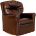 Zoomie Kids Coward Kids Faux Leather Recliner Chair Genuine Leather in Brown | 27 H x 23 W x 22 D in | Wayfair BEB6D6173EFB434F85FB071183311FEC