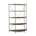 Joe Ruggiero Collection Baldwin 67" H x 55.44" W Etagere Bookcase Wood in Black/Brown | 67 H x 55.44 W x 17.5 D in | Wayfair JR005-15-Maple-B