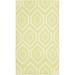 White 36 x 0.25 in Area Rug - George Oliver Petya Geometric Hand-woven Flatweave Wool Yellow/Ivory Area Rug Wool | 36 W x 0.25 D in | Wayfair