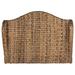 Birch Lane™ Tifa Wingback Headboard Wood/Wicker/Rattan in Brown | 55.1 H x 43.3 W x 8 D in | Wayfair BCHH7806 41954329