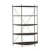 Joe Ruggiero Collection Baldwin 67" H x 55.44" W Etagere Bookcase Wood in Gray/Black/Brown | 67 H x 55.44 W x 17.5 D in | Wayfair JR005-79-Maple-R