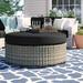 Lark Manor™ Andrick Wicker Coffee Table Wicker/Rattan in Brown/Gray | 19 H x 43 W x 43 D in | Outdoor Furniture | Wayfair