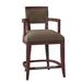 Fairfield Chair Keller 26" Counter Stool Wood/Upholstered in Green/Gray | 39 H x 22.5 W x 22.5 D in | Wayfair 6068-C6_ 9508 97_ Hazelnut