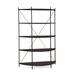 Joe Ruggiero Collection Baldwin 67" H x 55.44" W Etagere Bookcase Wood in Black/Brown | 67 H x 55.44 W x 17.5 D in | Wayfair JR005-83-Maple-W